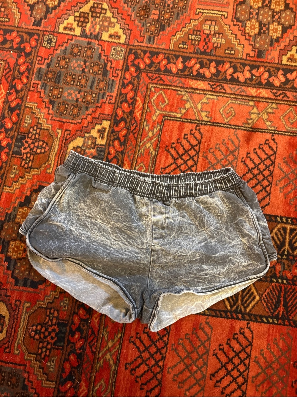 Kirra Acid Washed Gray Athletic Daisy Duke Shorts